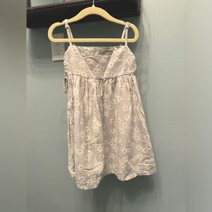 Rylee + Cru Daisy Lacy dress with adjustable straps, adjustable tie waist, linen